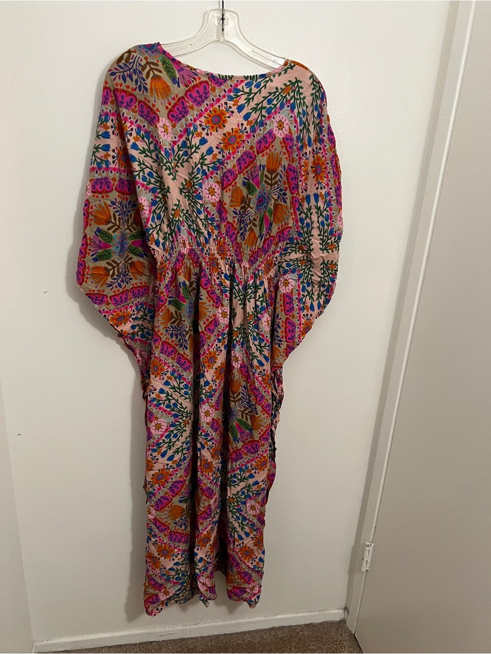 Natural Life Sanibel Kaftan in Pink Floral Diamonds large - Picture 4 of 4